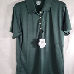 Nwt Page & Tuttle Hunter Green Polo Shirt Womens Size Medium